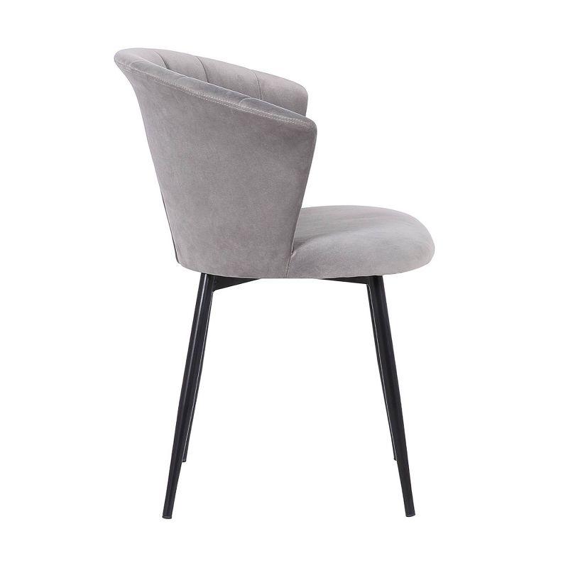 Lulu Contemporary Dining Chair Black/Gray - Armen Living