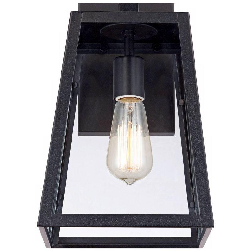 John Timberland Arrington Modern Outdoor Wall Light Fixture Mystic Black 13" Clear Glass for Post Exterior Barn Deck House Porch Yard Posts Patio Home