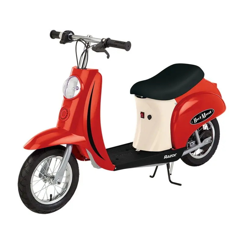 Red 24V Retro Electric Kids Ride-On Scooter