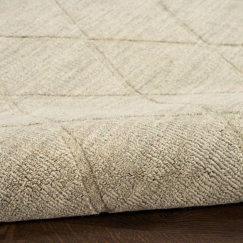 Nourison Wool Haven Sage Modern Wool Indoor Rug