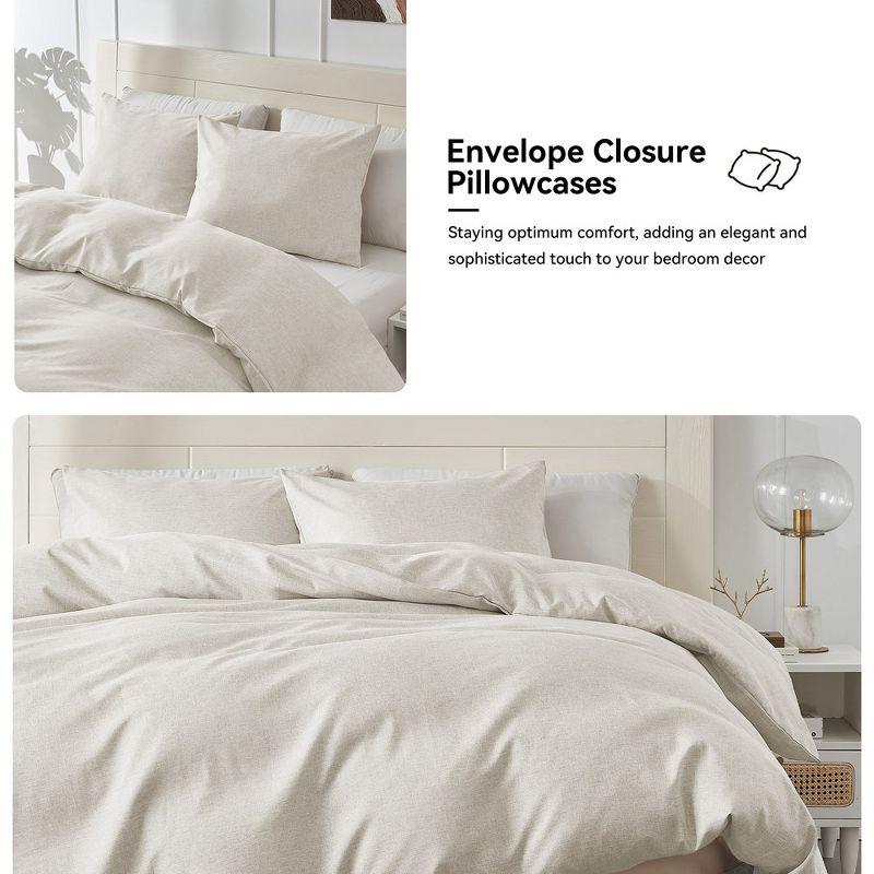 Faux Linen Duvet Cover Set