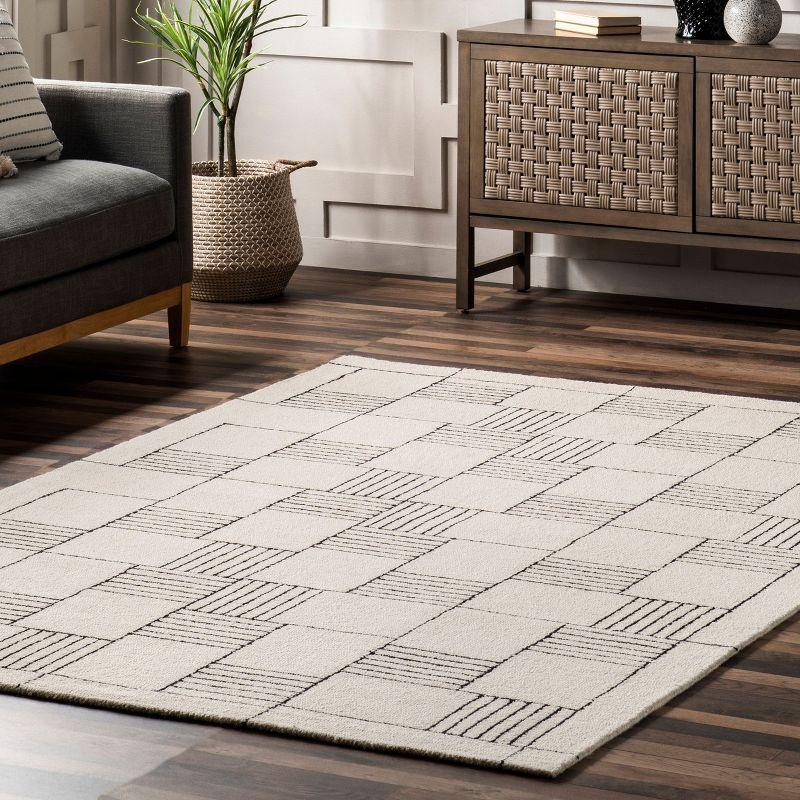 Nuloom Danika Abstract Checkered Wool Indoor Area Rug