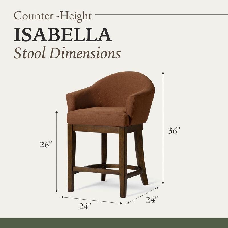 Maven Lane Maven Lane Isabella Swivel Stool Upholstered with Canvas Fabric