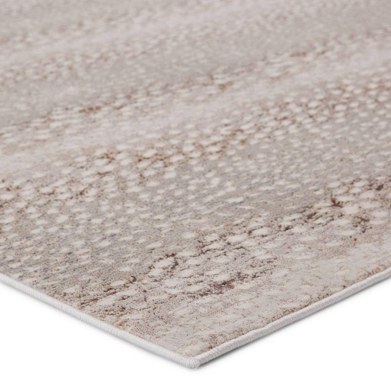 Axis Rectangular 5' x 7' Gray and Rose Gold Animal Print Area Rug