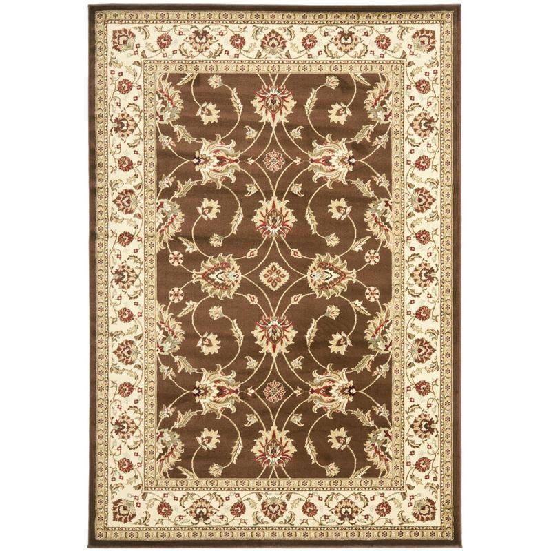 Lyndhurst LNH553 Power Loomed Area Rug - Brown/Ivory - 5'3"x7'6" - Safavieh
