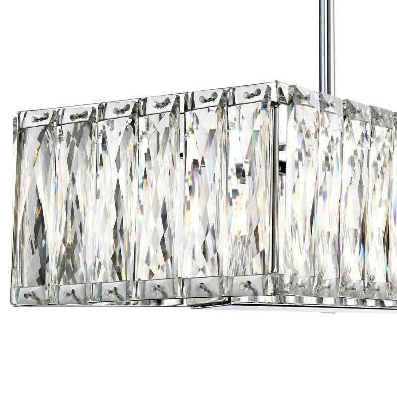 Modern Chrome Crystal 38" Island Pendant Light