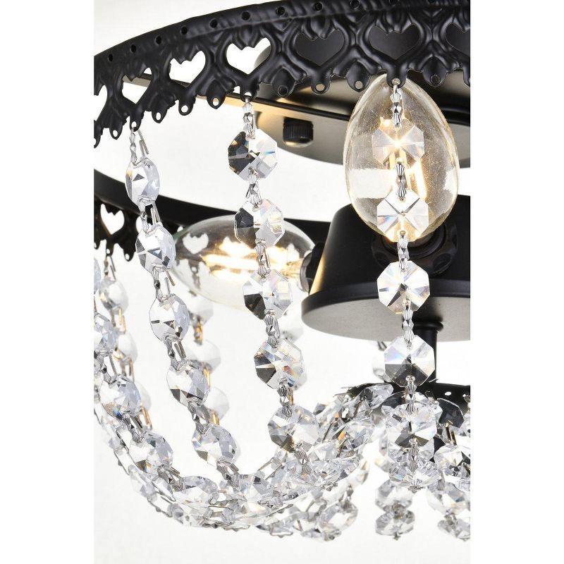 Elegant Lighting Kylie 10 inch flush mount in black