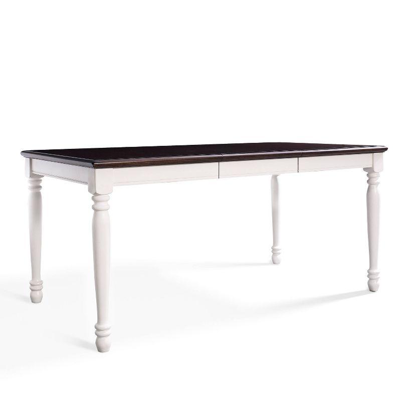 Shelby Extendable Solid Hardwood Dining Table in Antique White