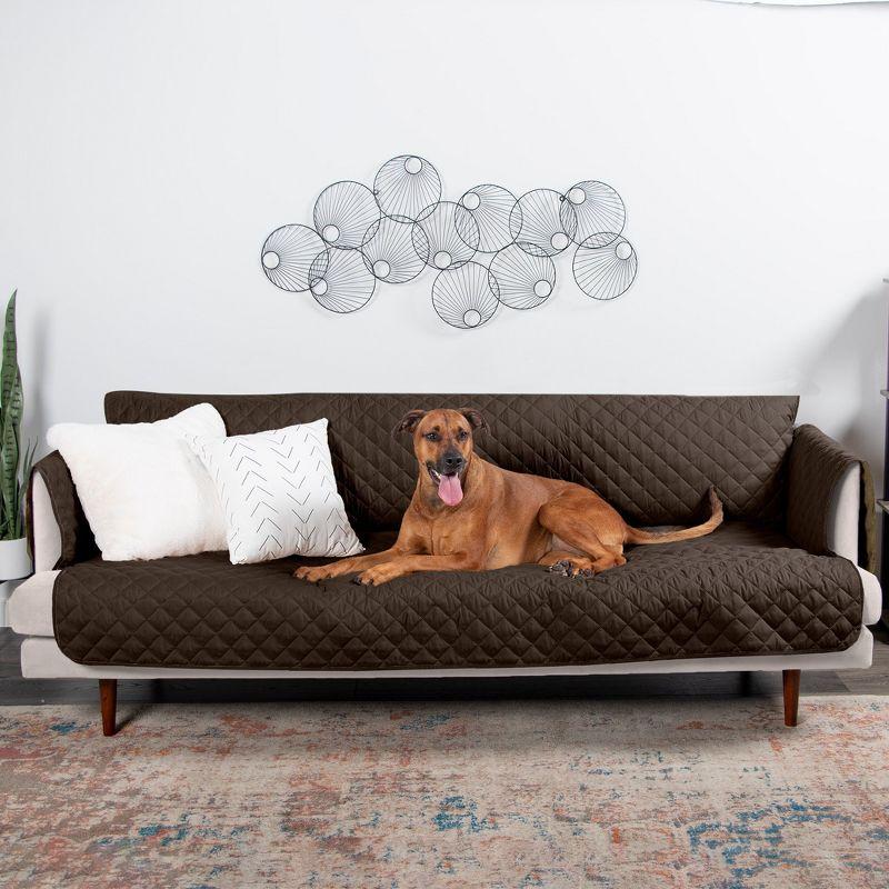 FurHaven Water Resistant Reversible Sofa Cover Furniture Protector