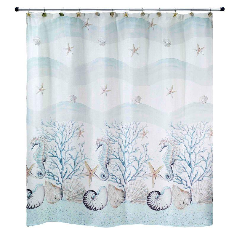 Avanti Linens Coastal Terrazzo Shower Curtain & Hook Set