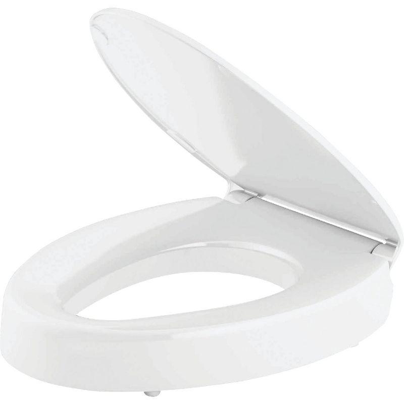 Hyten Elevated Toilet Seat with Quiet-Close Lid and Seat and Grip-Tight Bumpers