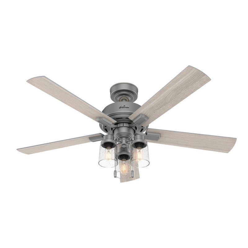 Matte Silver 52" Hartland Low Profile Ceiling Fan with LED Light