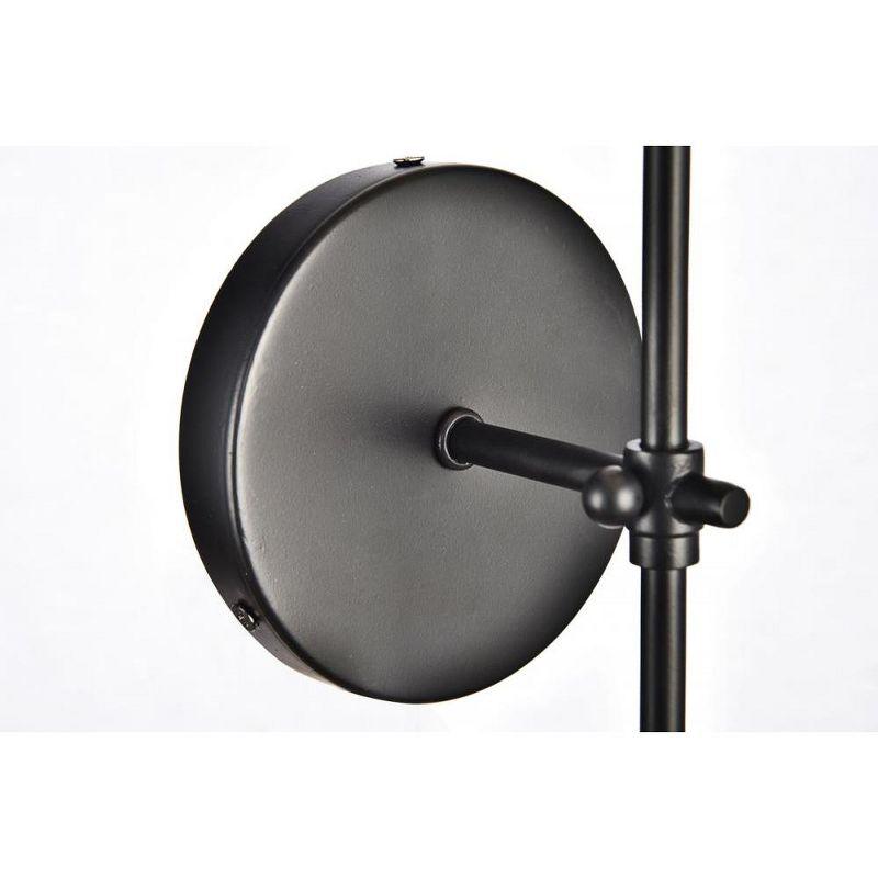 Elegant Lighting Mel Collection Wall Sconce D5.5 H15 Lt:1 Black Finish