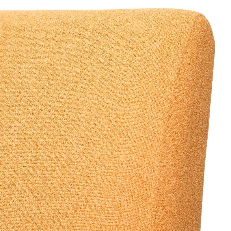 Buylateral 5pc Estelle Rectangular Dining Set Walnut/Sunflower Yellow: Upholstered Chairs, Rubberwood Frame, Foam Fill