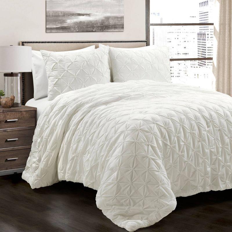 White Cotton 3 Piece Comforter Set