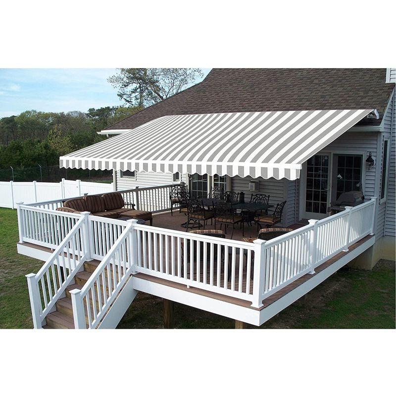 Retractable Patio Awning - White Frame