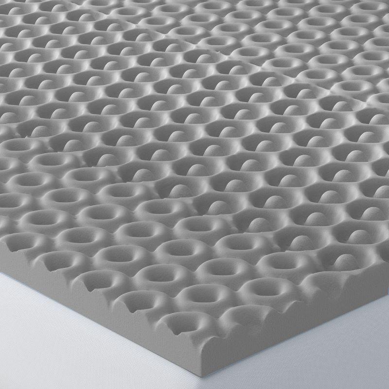 Vibe 2” Cool Pod Convoluted Gel Memory Foam Mattress Topper, Full