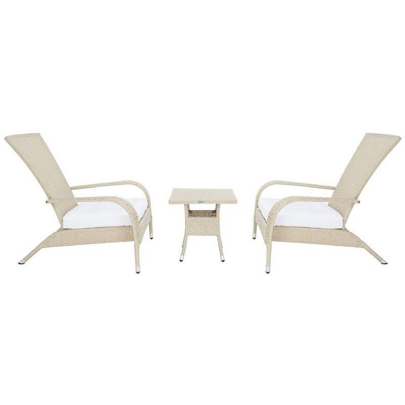 Edna 3 Piece Patio Outdoor Lounge Set  - Safavieh