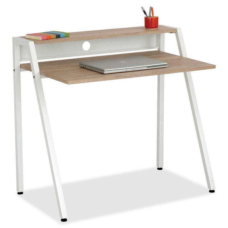 Safco Writing Desk - Laminated Rectangle Top - 37.75" Table Top Width x 22.75" Table Top Depth - 34.25" Height - Assembly Required - Beech