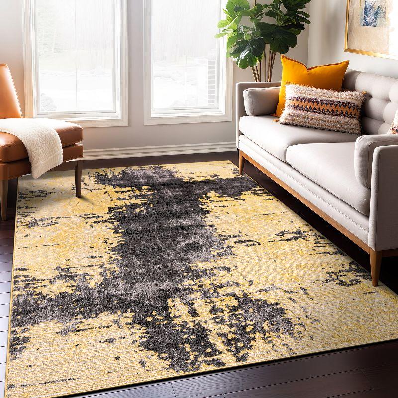 World Rug Gallery Abstract Design Distressed Area Rug