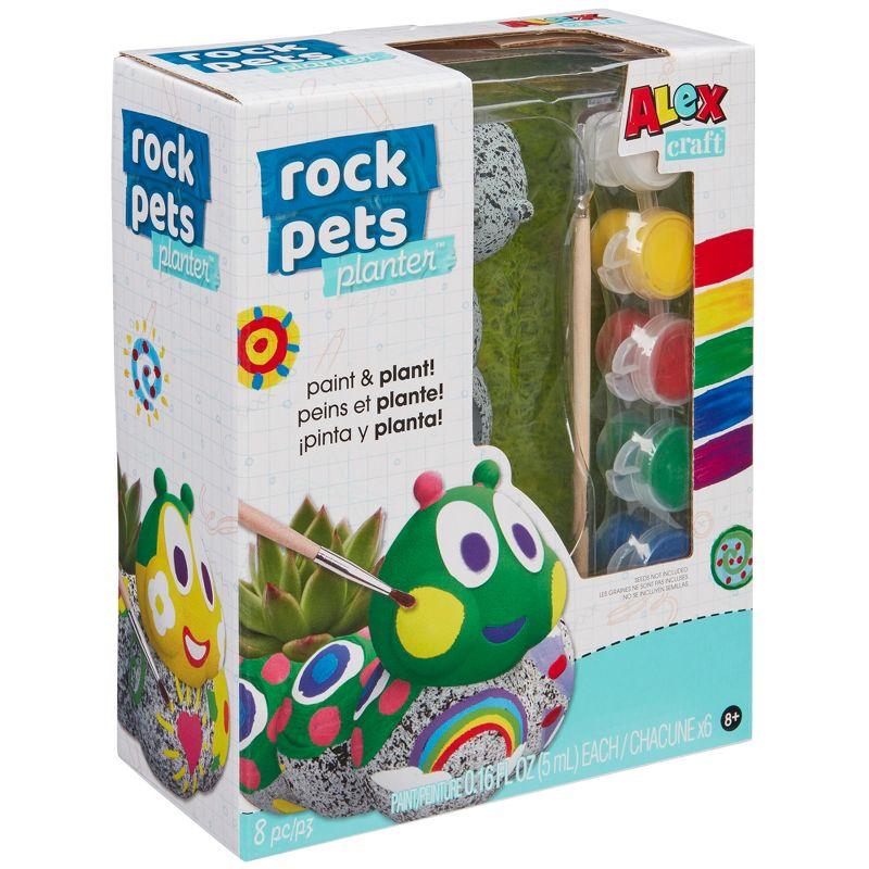 Alex: Rock Pets Caterpillar Planter - DIY Kit, Paint & Decorate Your Own Pet Planter, All-in-One Craft Kit, Ages 8+