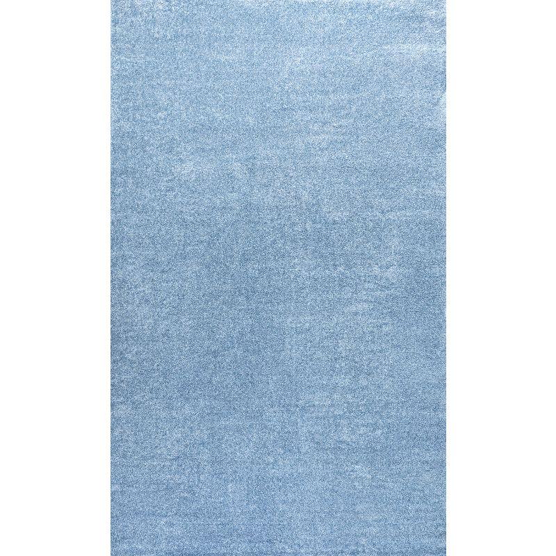10' X 14' Rectangle Haze Solid Low-Pile Area Rug , Classic Blue - JONATHAN Y