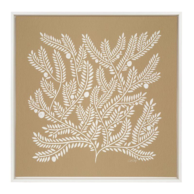 30" x 30" Sylvie Tan White Tree of Life Framed Canvas by Cat Coquillette - Kate & Laurel All Things Decor