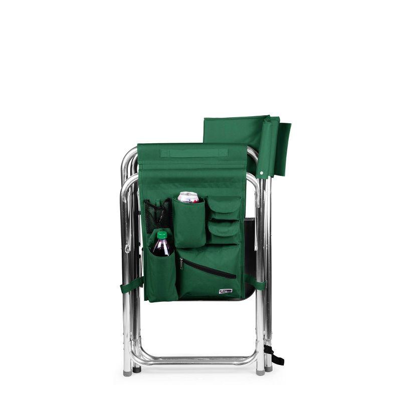 Picnic Time Outdoor Portable Sports Camp Chair with Table and Pockets