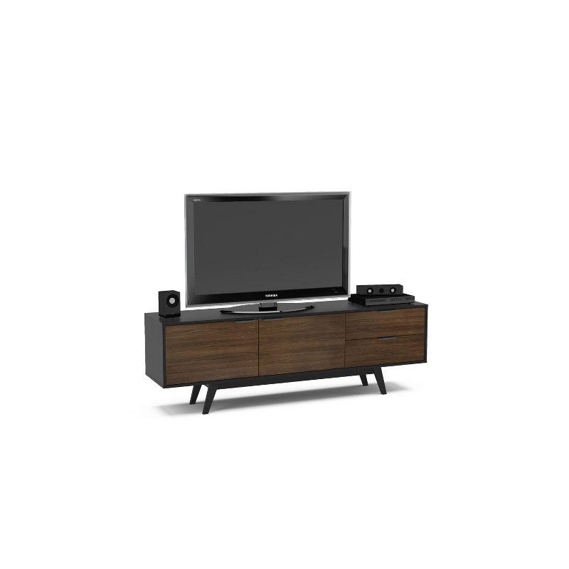 Laos TV Stand for TVs up to 78" Dark Brown/Black - Polifurniture: Entertainment Center with Storage Drawer