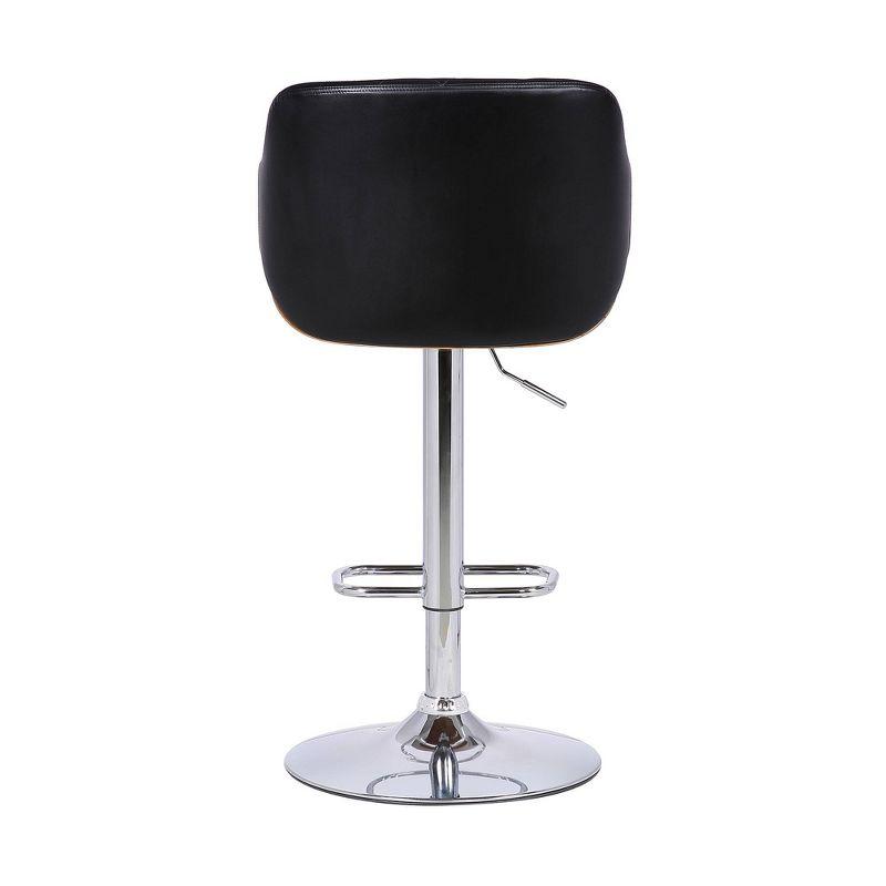 Toby Contemporary Adjustable Barstool with Swivel & Footrest - Armen Living