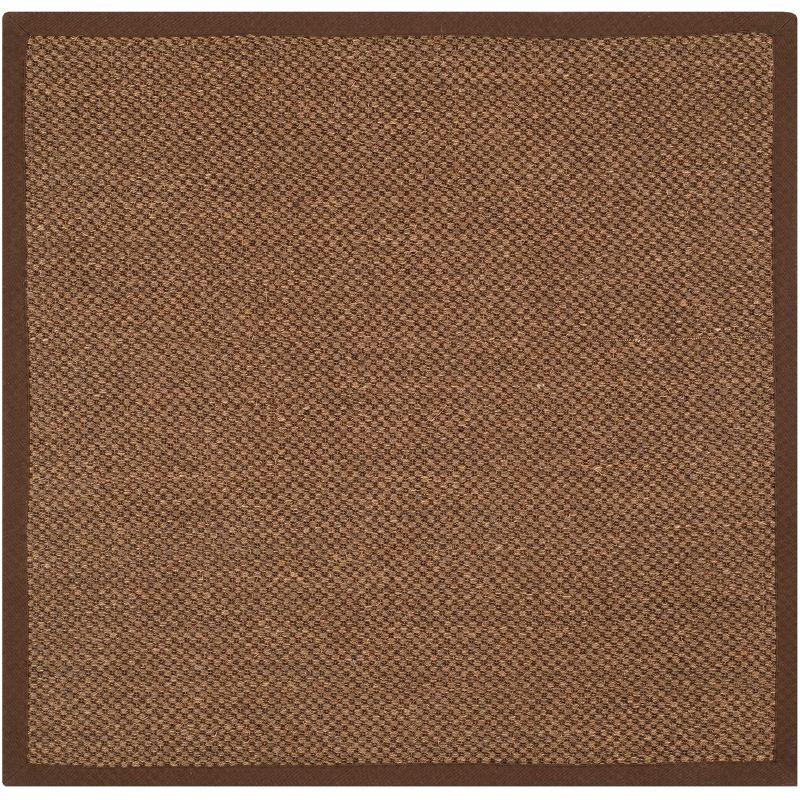 Natural Fiber NF443 Power Loomed Area Rug - Brown/Brown - 6'x6' - Safavieh.