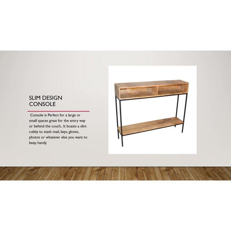 Carolina Living Halsey Console Natural/Black and Table: Entryway with Storage Shelves