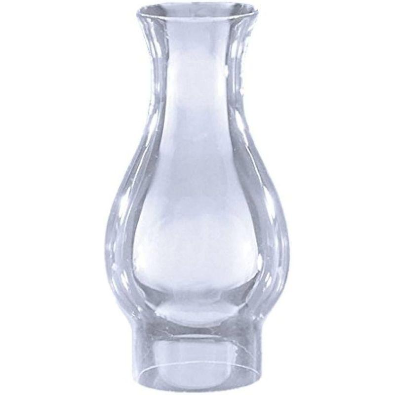 Glo-brite Clear Glass Smooth Top Oil Lamp Chimney 2 7/8" OD Base x 8 3/8" High