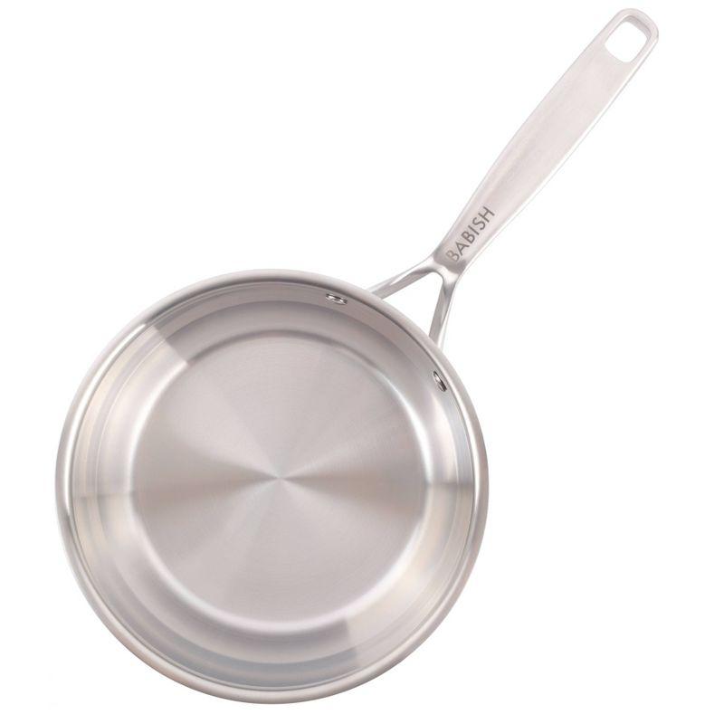 Babish 3.5-Quart Stainless Steel Non-Stick Saucier with Glass Lid