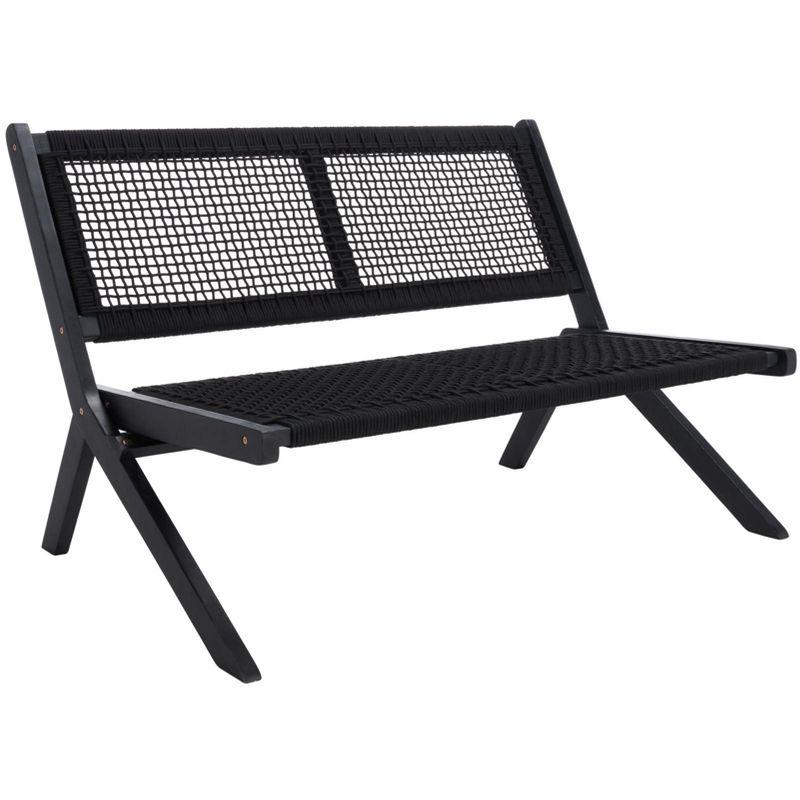 Kobina Bench - Outdoor - PAT7304 - Black/Black - Safavieh