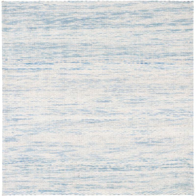 Marbella MRB311 Hand Woven Indoor Area Rug - Blue/Ivory - 6'x6' - Safavieh