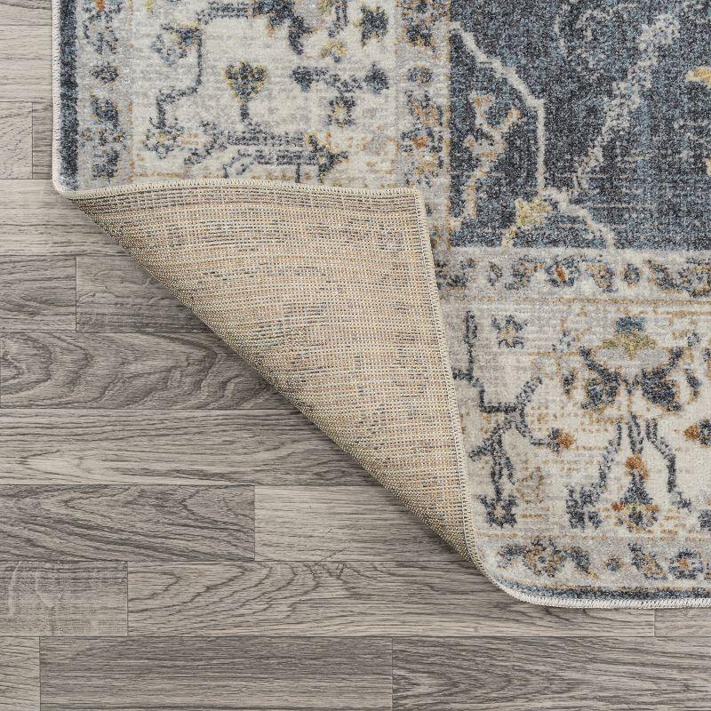 JONATHAN Y Brandy Rustic Border Low-Pile Machine-Washable Indoor Area Rug