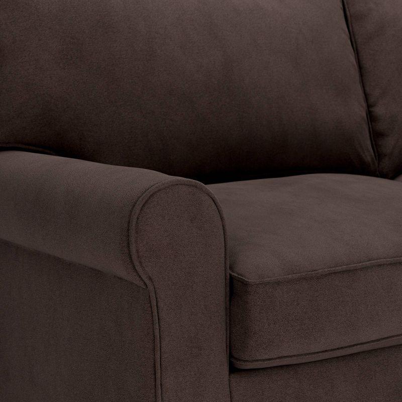 Serta Copenhagen 61" Rolled Arm Sofa, Easy Care Fabric, Soft Pillow Back, Pocket Coil Seat Cushions