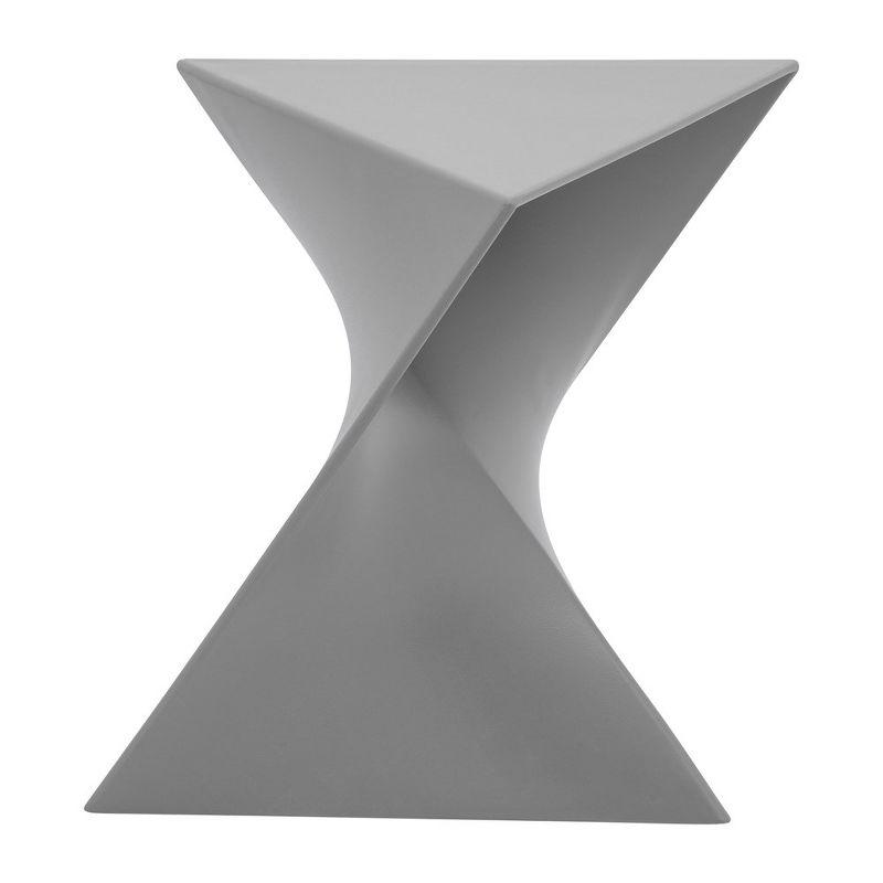Randolph Modern Gray Triangular Plastic Side Table