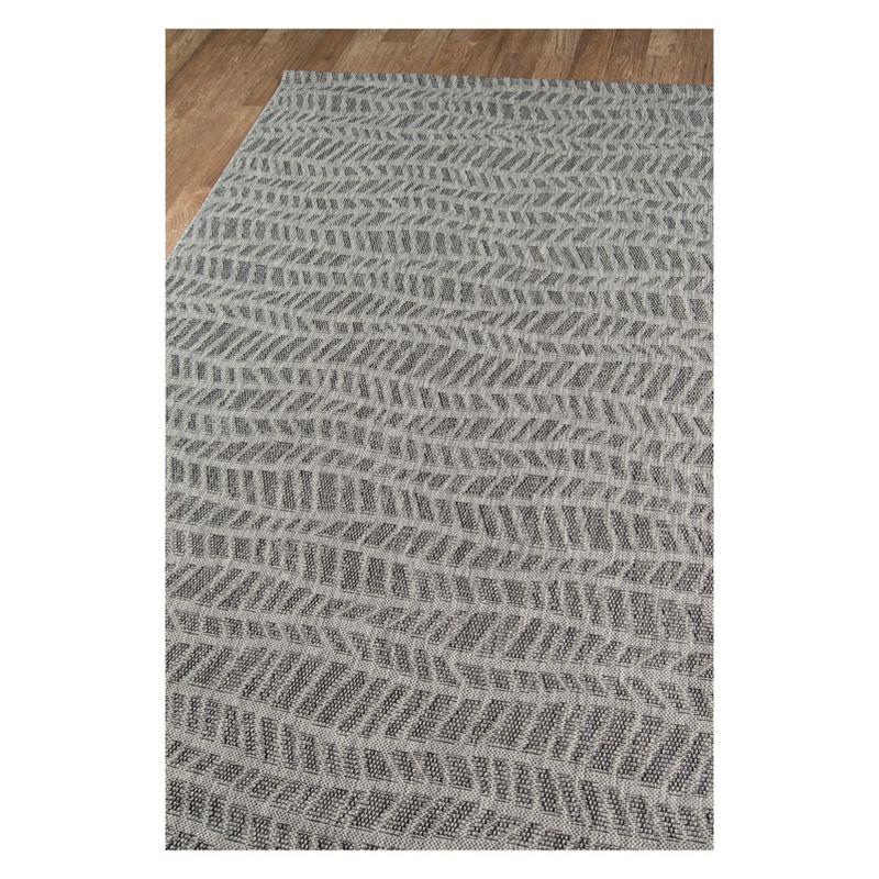 Novogratz by Momeni 3'11"x5'7" Villa Indoor/Outdoor Emilia Gray Area Rug: Modern Geometric, Quick Dry, All-Weather, Low Pile