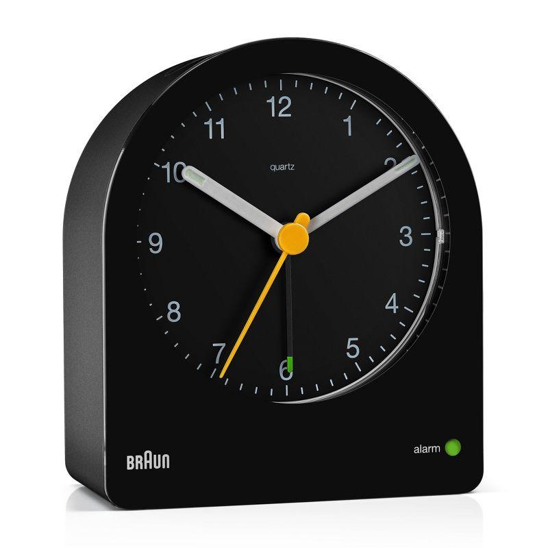 Braun Classic Analog Alarm Clock: Quiet, Luminous Hands, for Bedroom & Travel