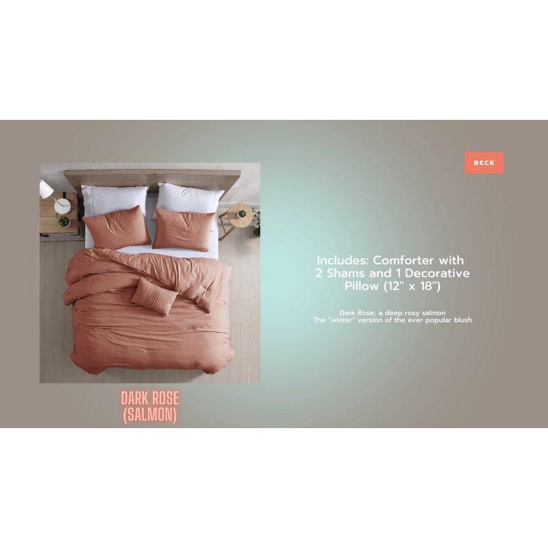 Modern Threads Modern Threads - Beck Comforter Set - Down Alternative Brushed Microfiber - Elegant All Season Bedspread Set - includes Comforter, Shams, & Decorative Pillow