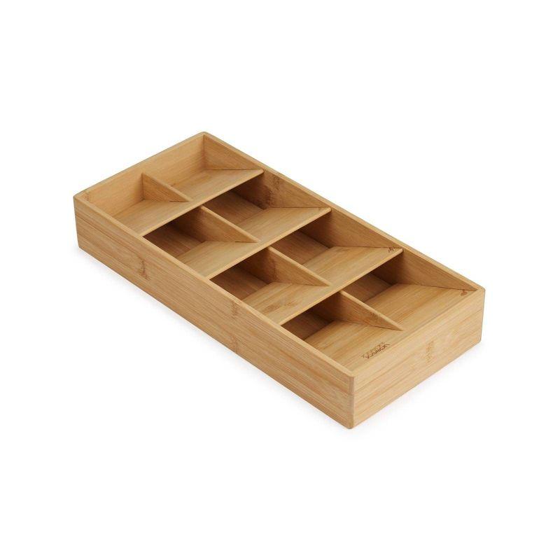 Large Bamboo Cutlery Drawer Organizer with 8 Compartments