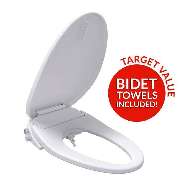 Bio Bidet by Bemis 550 Electric Smart Bidet Seat in Elongated White with Drylette Towels