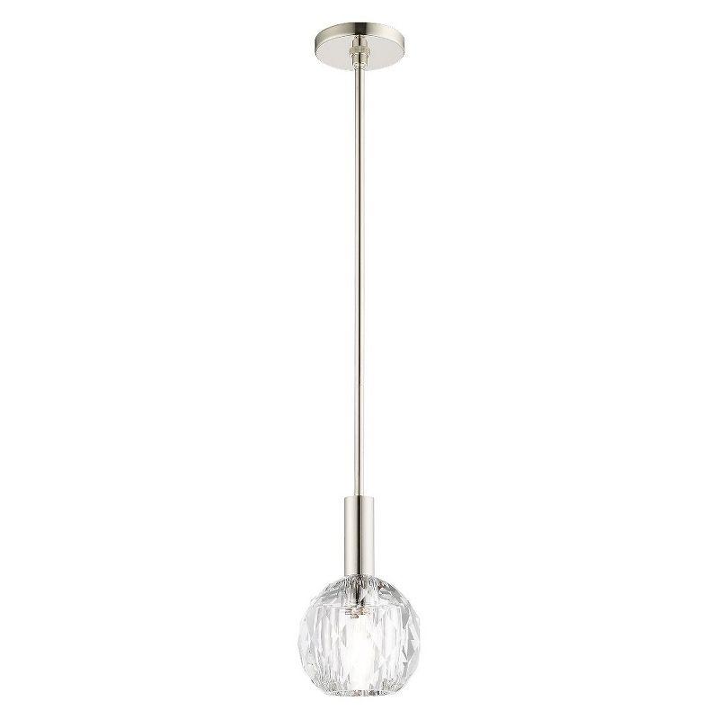 Lighting Lumens 1 - Light Single Globe Pendant with Crystal Accents | Wayfair