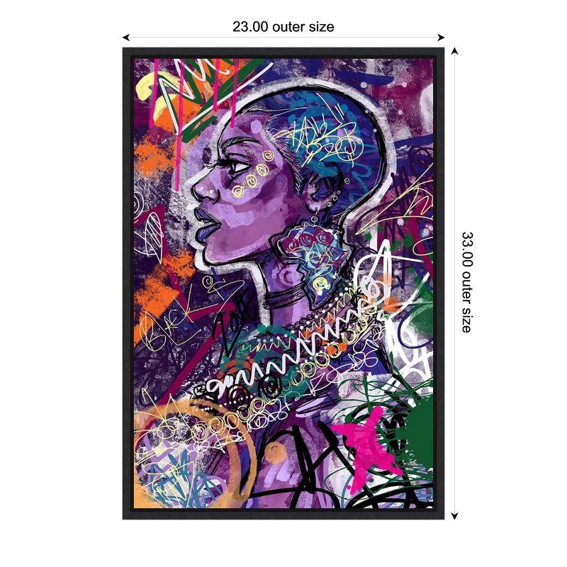 Amanti Art Black is Love (Woman) by Justin Copeland Canvas Wall Art Print Framed 23 x 33-in.