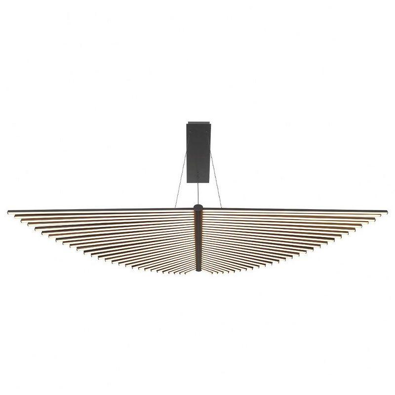 Black LED Linear Pendant Light with Integrated Bulb