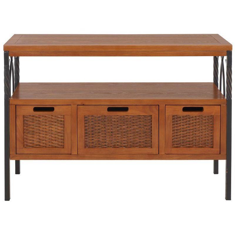Joshua Media Console - AMH6532A - Brown - Safavieh Couture