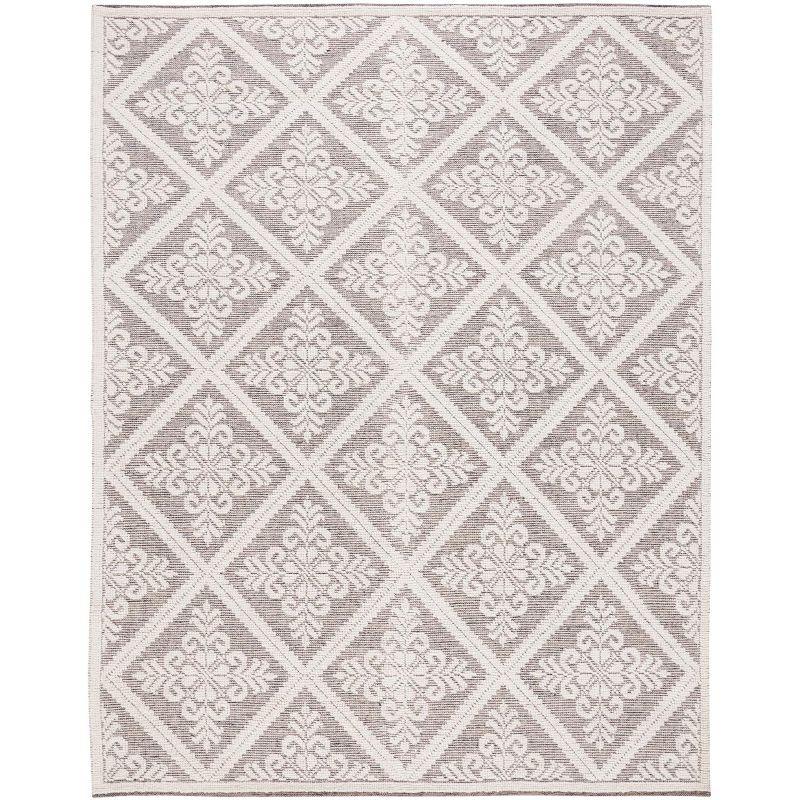Vermont VRM306 Hand Woven Indoor Area Rug - Ivory/Brown - 9'x12' - Safavieh