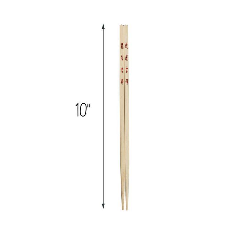 Joyce Chen Reusable Bamboo Chopsticks Set, 10 Pair